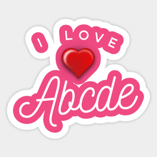 Abcde Sticker